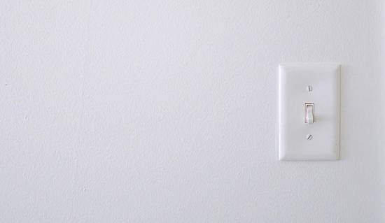 white painted switch